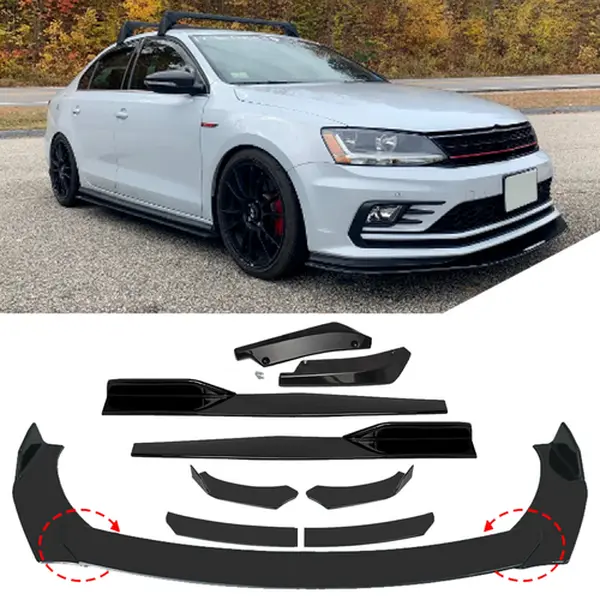 For Volkswagen Jetta Front Bumper Spoiler Body Kit /Side Skirt /Rear Lip Glossy For Volkswagen Jetta Front Bumper Spoiler Body Kit /Side Skirt /Rear Lip Glossy