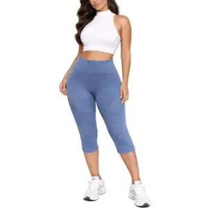 Amelia Capri Leggings - Seamless high rise waistband  Butt lifting scrunch seam detailing  Ribbed contour compression fabric  Capri length with sculpting fit  Stretchy breathable performance knit  Snatches waist and enhances curves