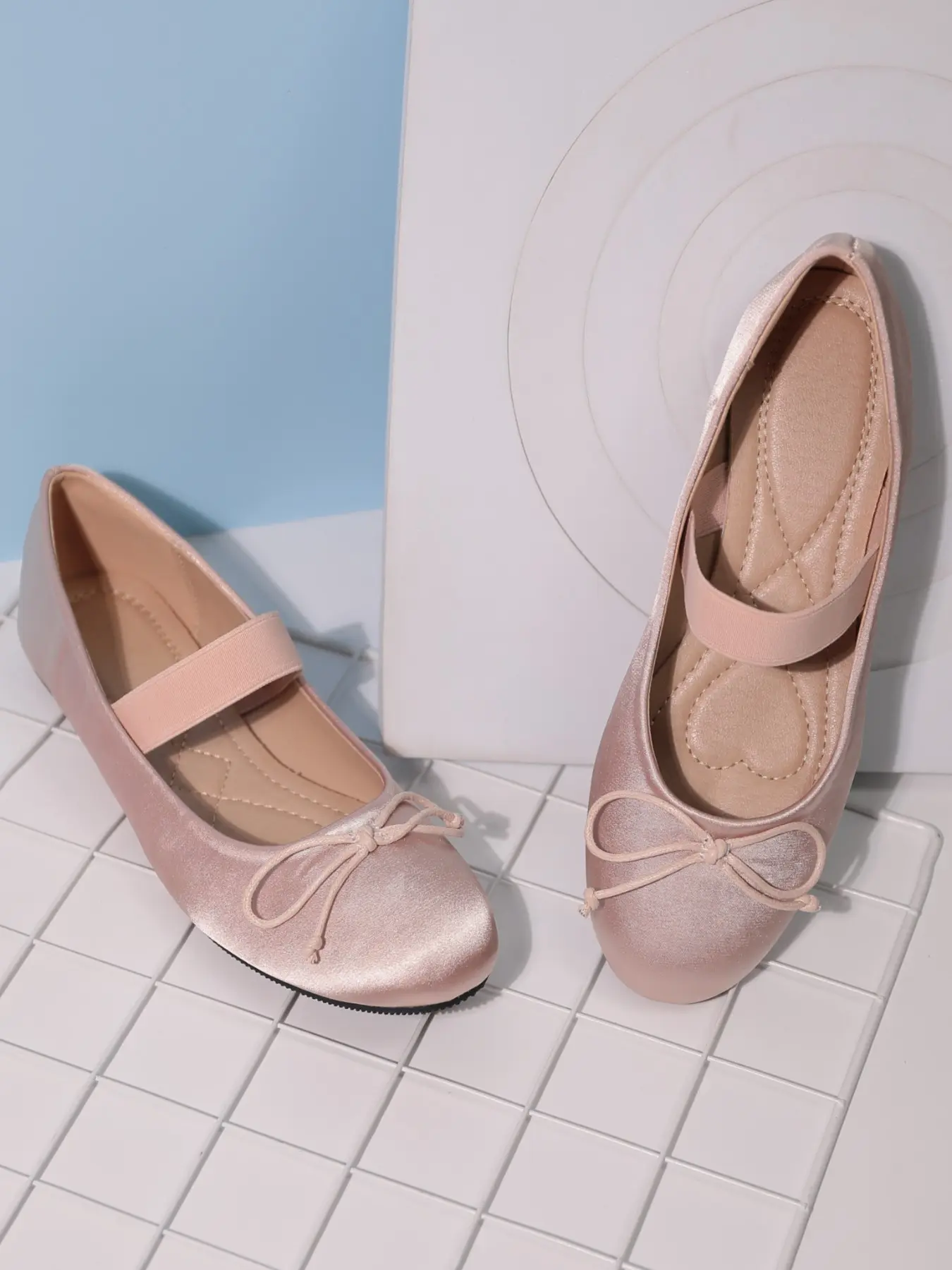 Elegant Chic Ballet Flats for Women, Ballerina Flats Shoes, Round Toe Flats, One-Strap Bow Design, Low Heel Casual Shoes, Perfect for Daily Wear & Special Occasions, Bowknot Design Shoes, Everyday Wear Footwear