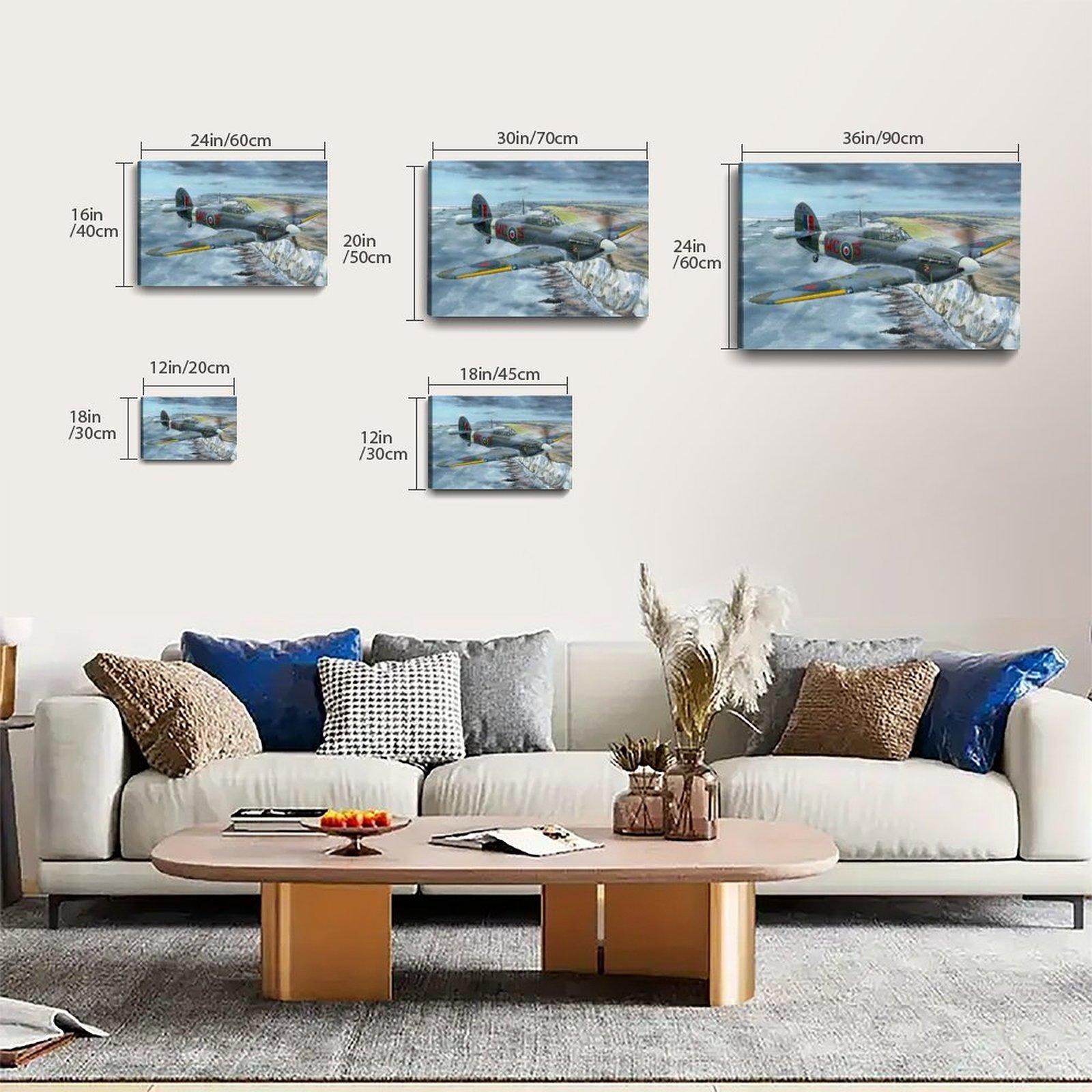 Military Fighter Poster Hawker Hurricane Poster Decorative Painting Canvas Wall Art Picture Print Modern Family Bedroom Decor