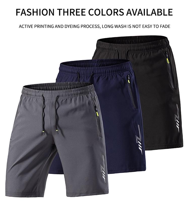3-pack men’s athletic shorts, summer loose casual knee-length shorts, lightweight and breathable, ice silk quick-dry fabric, with zippered pockets, perfect for everyday workouts, the beach, and outdoor activities Stretch Knit Capri Pants men's