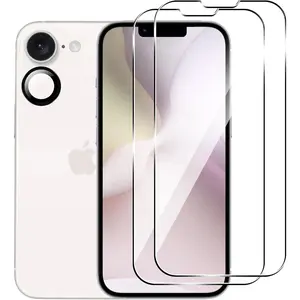 for iPhone 16e/iPhone SE 4 (2025) Screen Protector with Camera Lens Protector,9H Hardness Anti-Scratch Tempered Glass flim, Case Friendly,Anti-Scratch (2+1 PACK)