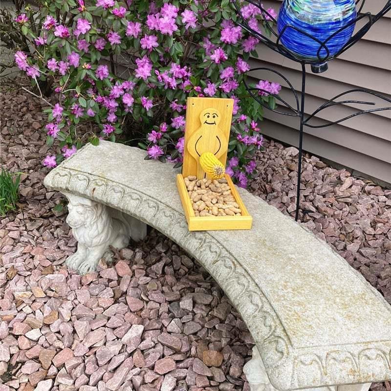 New Product Squirrel Feeder Tray Wooden Craft Squirrel Feeder