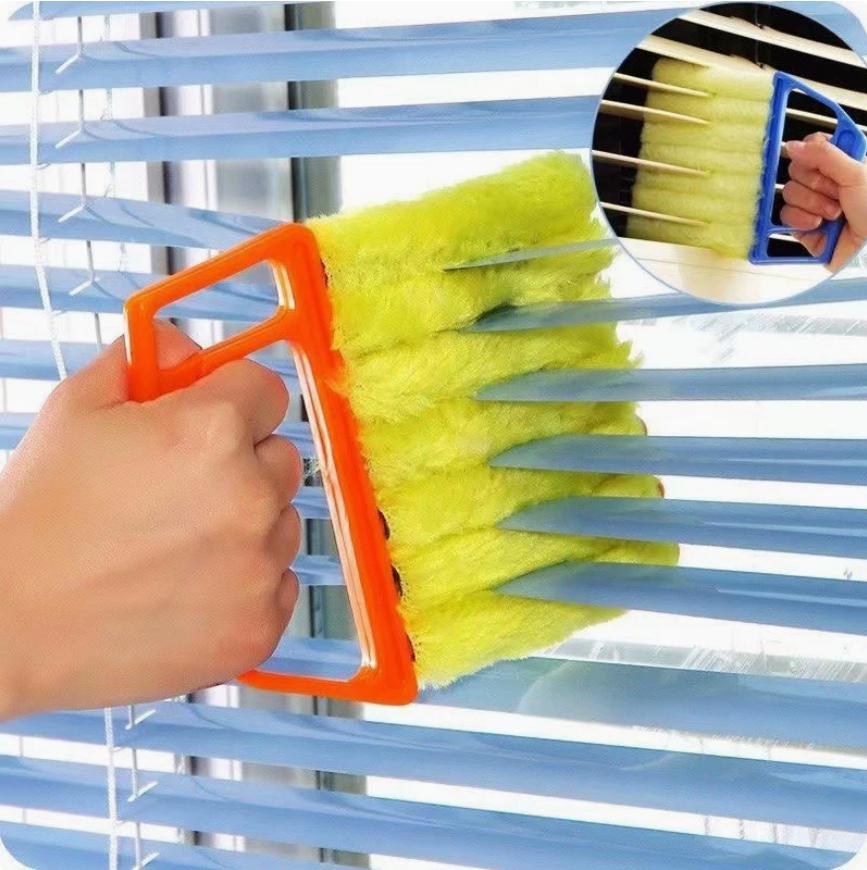 Handheld Blind Cleaner Brush, Microfiber Duster for Window Blinds, Air Vents, Slats & Grooves, Multi-Surface Cleaning Tool with Ergonomic Handle