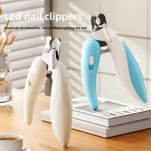 SoPets Pet Nail Clippers with LED Light - Safe Blood Line Finder for Dogs Cats Beginners