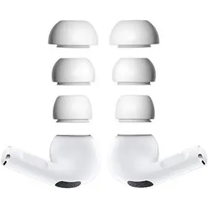 Replacement Ear Tips Compatible with AirPods Pro,Compatible with AirPods Pro Covers Compatible with AirPods Pro Earbuds Tips Ear Gels, S/M/L 3 Size 3 Pairs,  Eartips, White