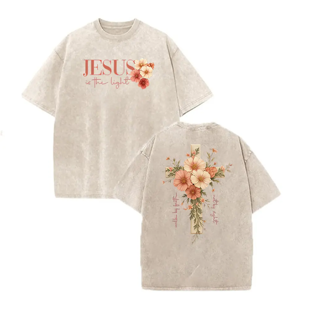 Washed T-shirt-Apricot