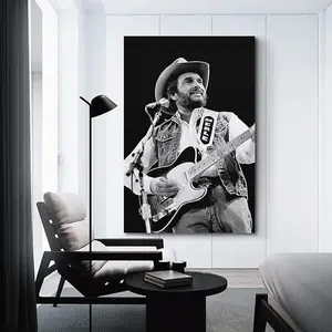 Merle Haggard Poster No Frame Decorative Print Wall Art Posters Bedroom Decor, Country Music, Home Decor