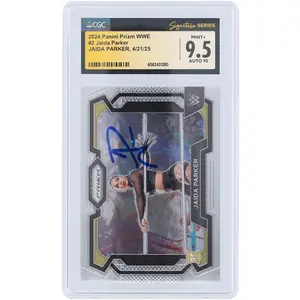 Jaida Parker WWE Autographed 2024 Panini Prizm #2 CGC Fanatics Witnessed Authenticated 9.5/10 Card - Fanatics Authentic Certified