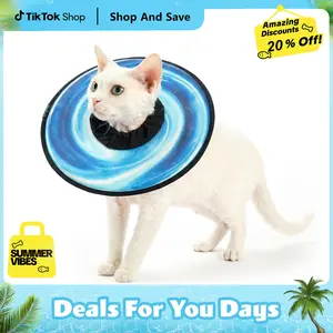 HICC PET Modern Waterproof Recovery Collar for Cats & Small-Medium-Large Dogs - Antilick Wound Guard, Breathable Fabric, Anti-Bite, All-Season Quick Recovery Pet Healthcare Accessory for Outdoor Use,summerwins