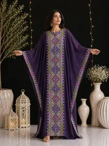 Bisht abaya butterfly style  embroidery chiffon