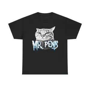 Mr P*nis Cat Meme Tshirt, 100% Cotton Funny Brainrot Tshirt