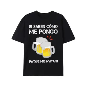 Mens Spanish Humor Beer TShirt with Spanish Sayings and Beer Pong Phrases Soft Lightweight Cotton Retro Loose Fit Tee for Drink Lovers Casual Party Outfits AllSeason Wear