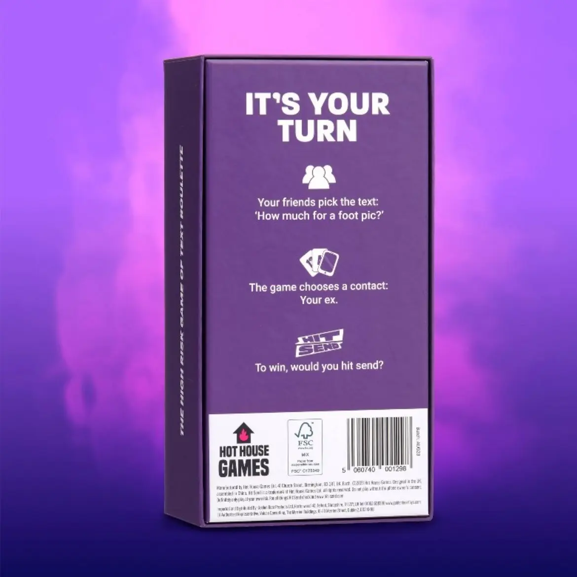 Hit Send: The High Risk Game of Text Roulette - Twisted Card Game with Outrage Message Mayhem on Message Cards for Fun and Contact Chaos