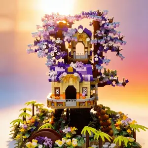 Collectible Fairy Treehouse Model Kit, Handmade Puzzle Building Set, Fantasy Style Desktop Decoration, Perfect Gift for Collectors