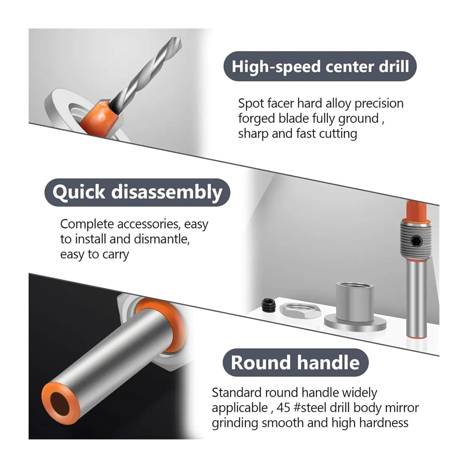 Countersink Drill Bit Set 5Pcs(2.8/3.0/3.2/3.5/4mm), Woodworking Countersink Drill Bits with Adjustable Bit Depth Stop for Wood.(8mm Countersink Diameter) Countersink Drill Bit Set 5Pcs(2.8/3.0/3.2/3.5/4mm), Woodworking Countersink Drill Bits with Adjustable Bit Depth Stop for Wood.(8mm Countersink Diameter)