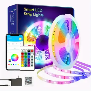 K-led Light with 32.81 Ft, LED Light with Music Sync Corlor Change, with Remote and Application Control RGB Light Bar, LED Light for Room Dormitory Home Classroom Ceiling Decoration, Halloween, Christmas, Decoration, Ceiling-30