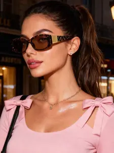 Women's Leopard Print Oval Sunglasses, Trendy Beach Eyewear, Casual Versatile Design, Simple Style, Perfect for Daily Use and Travel Vacations