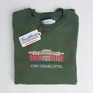 UNC Charlotte Crewnecks, Embroidered Sweatshirt