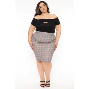Plus Size Gaia Peek A Boo Top - Black