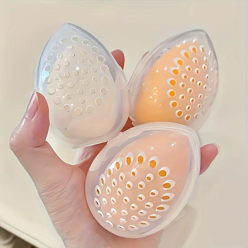 2pcs Makeup Sponge Protective Cover - Breathable Makeup Sponge Storage Box, Easy to Use, Keeps Sponges Moisturized, Durable & Washable Travel Accessory