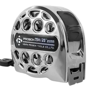 Bright Silver Hollow Stainless Steel Tape Measure, Durable High Precision Rust-Resistant Dual Scale Measurement Tool