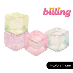 NICE Squishy Fidget Toys with Super Solid Squish 4colors in one- Premium Stretchable Stress Relief Toy 6cm with two shape