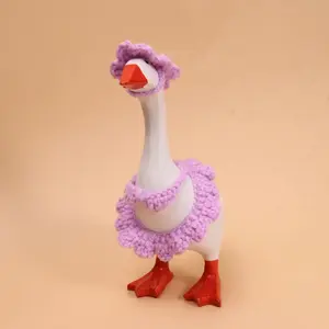 7 Inch Desktop Duck Doll Set, Bikini Style Handmade Mini Porch Duck Swimsuit, Desktop Duck Decorative Costume, Cute Home Decoration