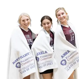 Custom Team Blankets Personalized Sports Gift Ash Grey 50x60 Regular Size Sublimation Dye Design for Volleyball Teams