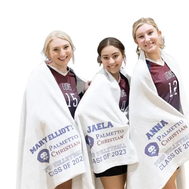 Customized 50x60 Athletic Heather Grey/Black 50/50 Cotton-Poly Fleece Blanket, Personalized Sublimation Dye Design, Senior Night Sports Gift for Volleyball Teams