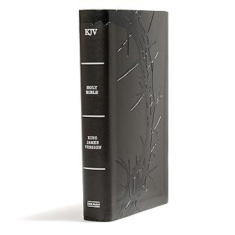KJV Large Print Personal Size Reference Bible, Charcoal LeatherTouch Crown of Thorns, Indexed, KJV Holy Bible, Red Letter, Pure Cambridge Text, Presentation Page, Cross-References, Full-Color Maps