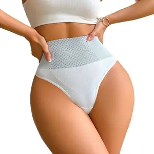Women's Minimalist Basic Thin Spandex High-Waist Compression Shapewear - Dream Lady Hip-Lift Belly-Control Thong