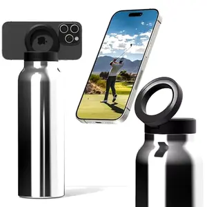 Insulated Water Bottle Compatible Magsafe Water Bottle with Phone Holder,Stainless Steel Water Bottle with Magnetic Phone Tripod Does not apply