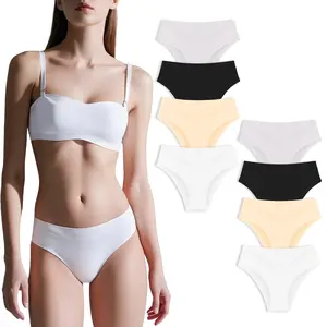 Women's Cotton Bikini Underwear - 4pcs, 8pcs, High Rise Breathable Soft Panties Solid Briefs for Ladies, Coverage Hipster Sizes M to 4XL