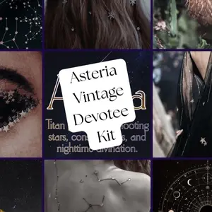 Asteria Worship Vintage Bundle, Vintage Witchcraft Tools, Hellenic Witch Bundle, Beginner Deity Work Kit, Pagan Witch Lunar Witch Titan Goddess