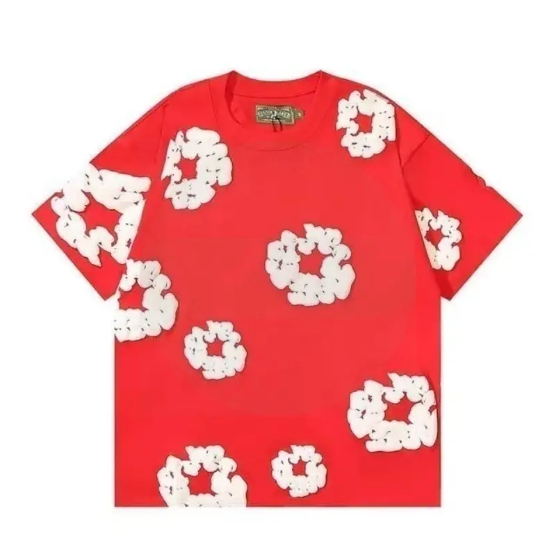 Denim Tears 2026 New Kapok Print Short Sleeve Tee | Unisex Streetwear, Comfortable & Versatile