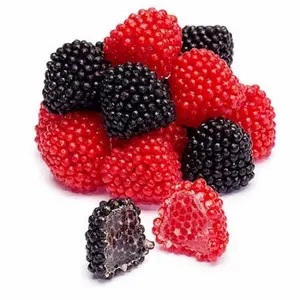 German Raspberries & Blackberries Gummy Candy Fruity Sweet Chewy Snack Dessert 8 oz 16 oz 32 oz Nonpareil Coated Berry Flavor fruity