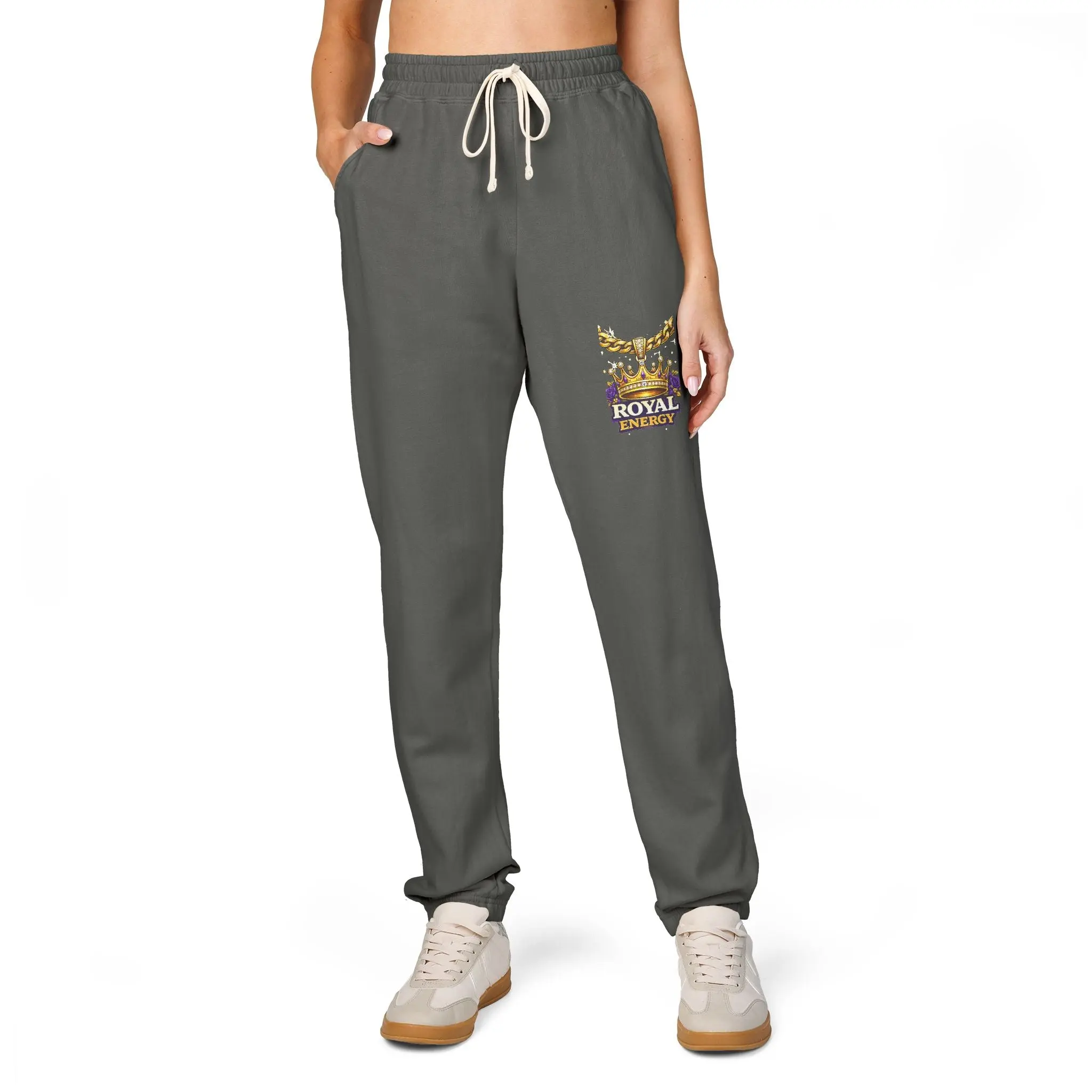 Graphic Jogger Sweatpants - Athletic Wear with Gold Chain 'BOLYARD' Pocket Print