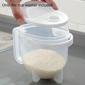 Multifunctional Automatic Rice Washer, Quick Clean Grain Filter Strainer, Rice Washing Tool, Kitchen Gadget, Efficient Rice Cleaning Tool, Easy to Use