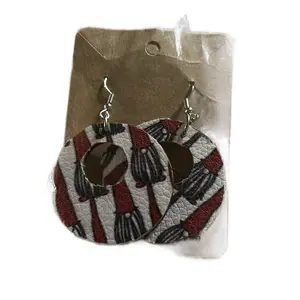 Gnome Earrings Dangles with Unique Red and White Design Perfect for Festive Outfits