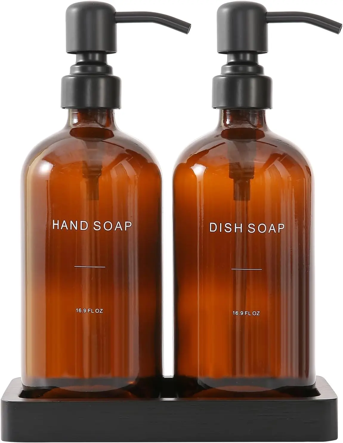 Prus Waso Amber Soap Dispenser Set
