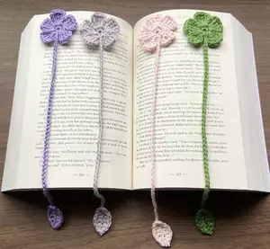 Crocheted Flower Book Mark