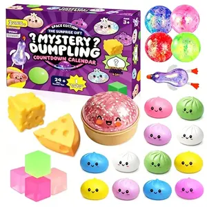 25PCS Mystery Dumpling Blind Box | Slow Rebound Stress Relief Toys | Sensory Fidget Pack for Kids & Adults