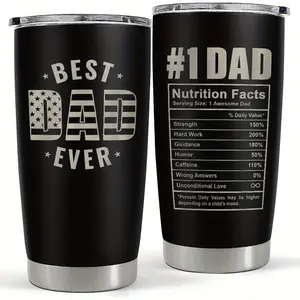 20oz Father’s Day Tumbler with Lid – Insulated Stainless Steel Coffee Mug for Travel, Office & Outdoor – Perfect Father’s Day or Birthday Gift