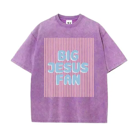 Men's Vintage Graphic Tee - Retro Round Neck, Faith Print Short-Sleeve Basics, Oversized Streetwear, Soft Premium Fabric Casual T-Shirt, Vintage Graphic Tees