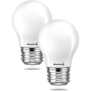 LED Appliance Bulb, 40W Equivalent, Range Hood Light Bulbs, Daylight White 5000K, 5W 500 Lumens, Non-, E26 Base, Refrigerator Light Bulb, A15 Frosted, Pack of 2, Freezer Fridge Light Bulb