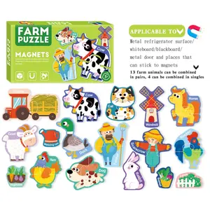 DIY Colorful Magnetic Matching Set, Interactive Early Educational Puzzle for Toddlers & Preschoolers, Multi-theme Magnets for Fridge Blackboard Whiteboard, Home Classroom Teaching Aid