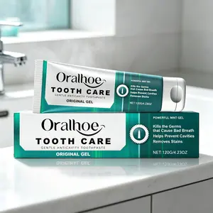 Anticavity Toothpaste 120g – Kills Bad Breath Germs & Removes Stains – Gentle Mint Gel for Daily Oral Care | Oralhoe