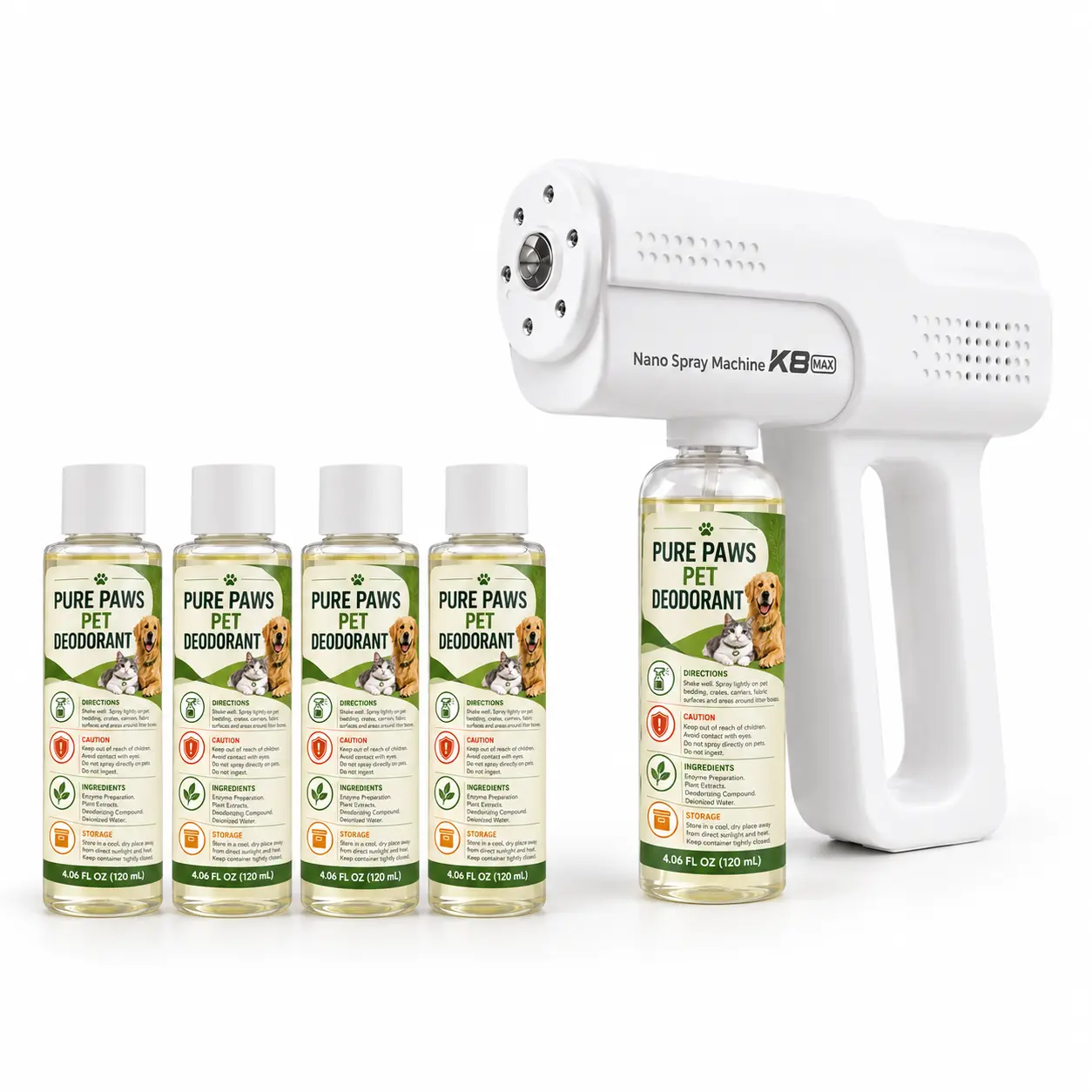Pet Bio-Enzyme Odor & Stain Remover Spray for Dogs & Cats, Plant-Based Pet-Friendly Formula for Urine, Vomit & Everyday Messes, for Carpet, Furniture, Floors & Home