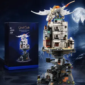 Magic Bank Wizard Castle Building Set, 1056PCS Medieval Magic Castle Model, DIY Assembly Desktop Decor, Movie Themed Collectible Toy, Birthday Gift for Magic Fans & Block Collectors, Stress Relief Creative Hobby Kit,Large Collectible Model Kit